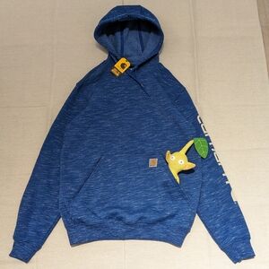 New Carhartt Heathered Blue hoodie mens S